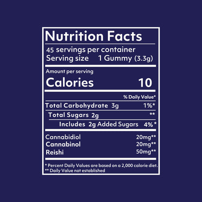 Kind Sleep Gummies Nutrition facts