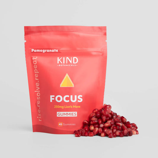 Kind Botanicals Focus Lion's Mane Gummy pomegranate flavor