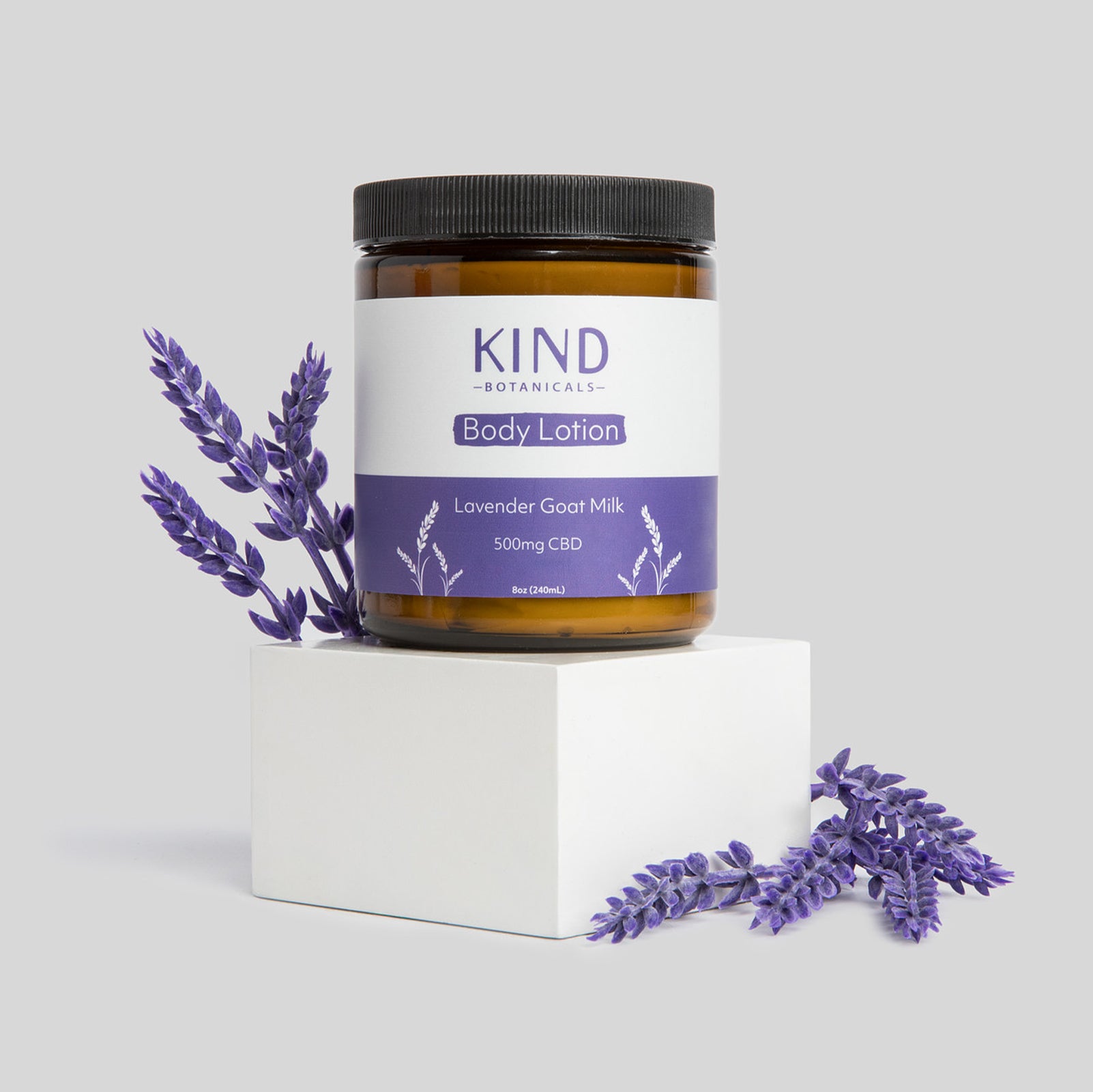 Kind Botanicals 500mg hemp goat milk lotion 8oz jar