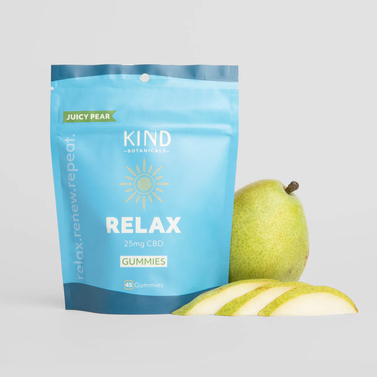 Relax 25mg hemp gummies pear flavor